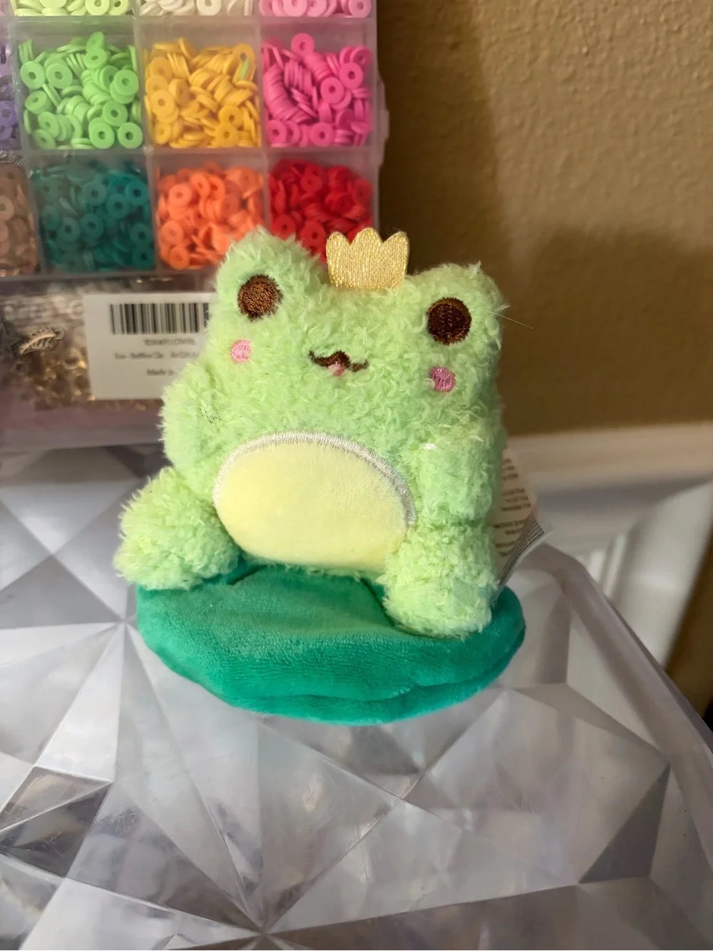 Plushgoals Wawa Toadstool and Prince Frog Plush and a New Jewerly Clay Bead Set